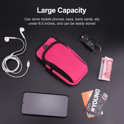Zipper Double Pocket Multi Function Sports Arm Bag with Earphone Hole