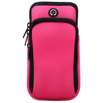 Zipper Double Pocket Multi Function Sports Arm Bag with Earphone Hole