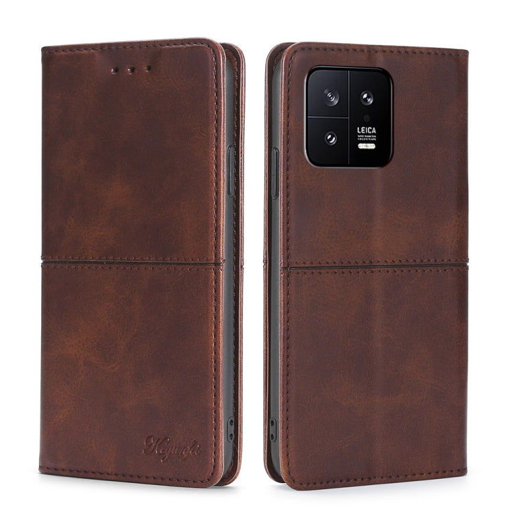 Cow Texture Magnetic Horizontal Flip Leather Phone Case