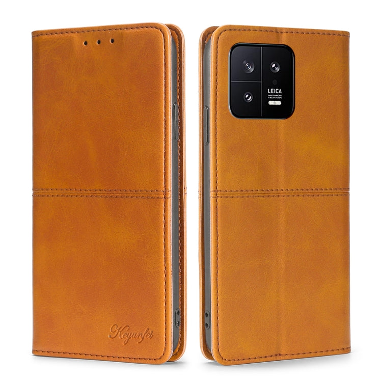 Cow Texture Magnetic Horizontal Flip Leather Phone Case