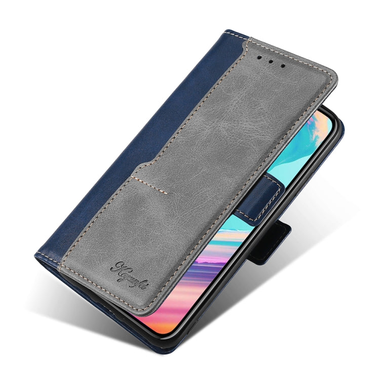 Contrast Color Side Buckle Leather Phone Case