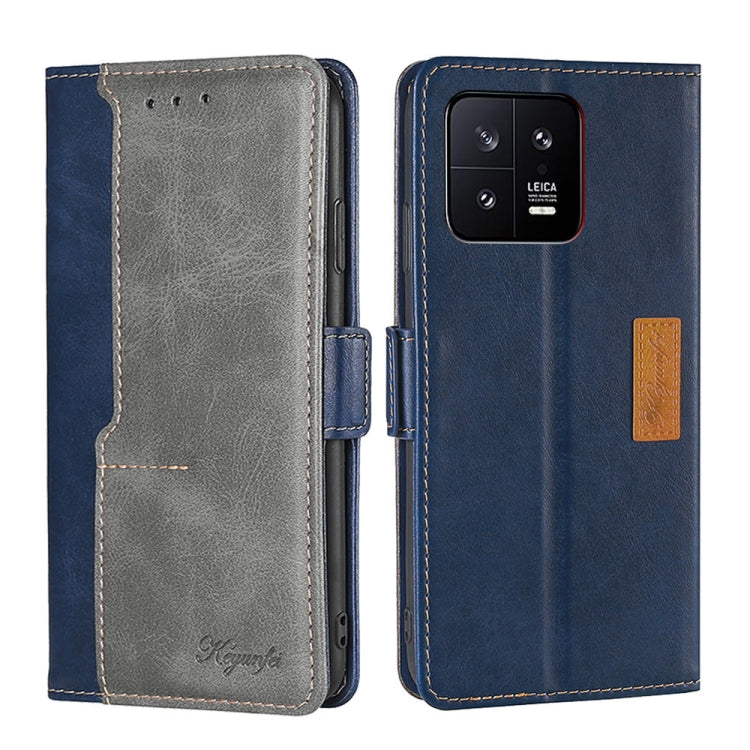 Contrast Color Side Buckle Leather Phone Case