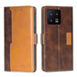 Contrast Color Side Buckle Leather Phone Case