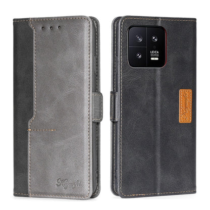 Contrast Color Side Buckle Leather Phone Case