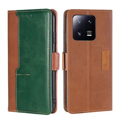 Contrast Color Side Buckle Leather Phone Case