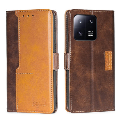 Contrast Color Side Buckle Leather Phone Case