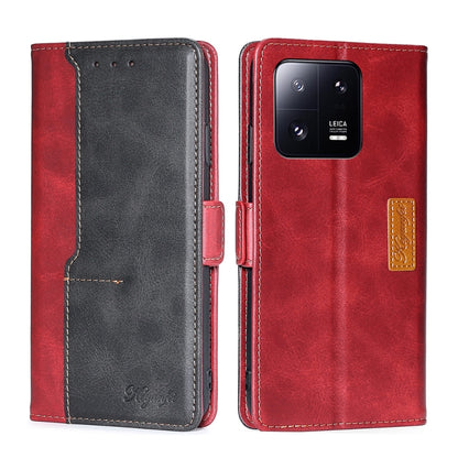 Contrast Color Side Buckle Leather Phone Case