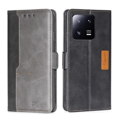 Contrast Color Side Buckle Leather Phone Case