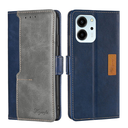 Contrast Color Side Buckle Leather Phone Case