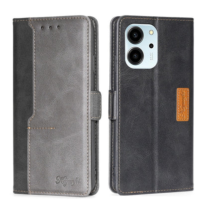 Contrast Color Side Buckle Leather Phone Case