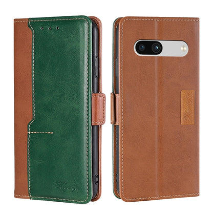 Contrast Color Side Buckle Leather Phone Case