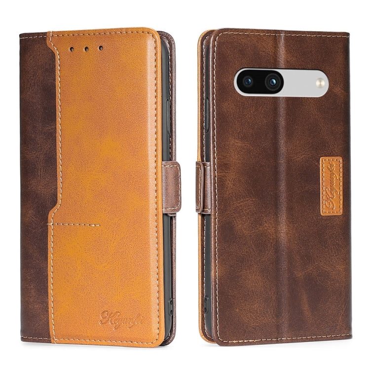 Contrast Color Side Buckle Leather Phone Case