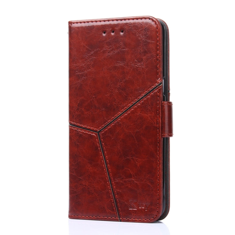 Geometric Stitching Horizontal Flip Leather Phone Case