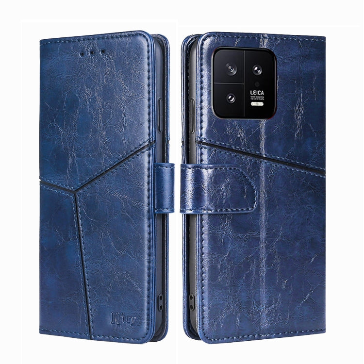 Geometric Stitching Horizontal Flip Leather Phone Case