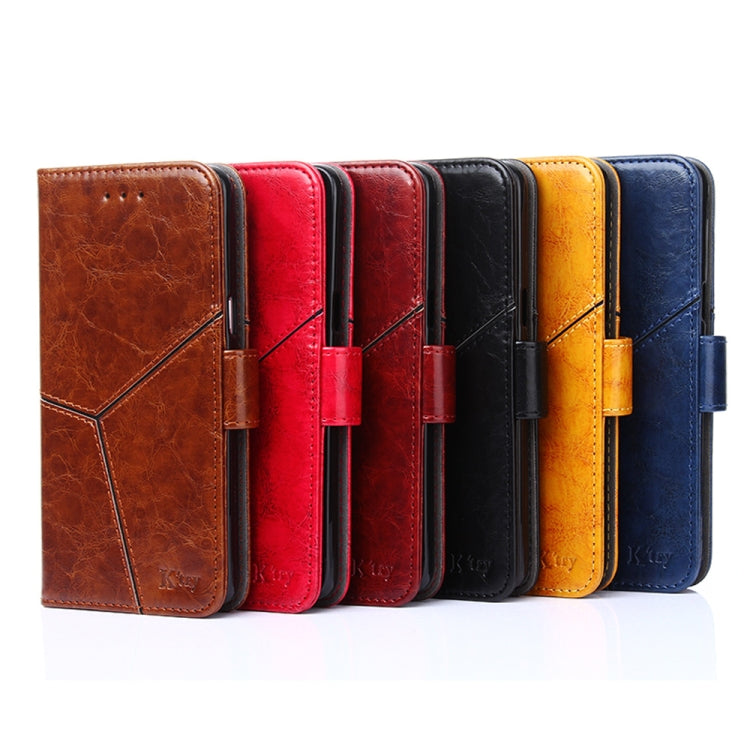 Geometric Stitching Horizontal Flip Leather Phone Case