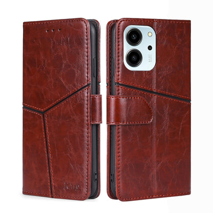 Geometric Stitching Horizontal Flip Leather Phone Case