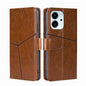 Geometric Stitching Horizontal Flip Leather Phone Case