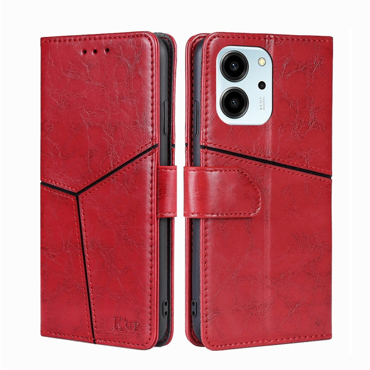 Geometric Stitching Horizontal Flip Leather Phone Case