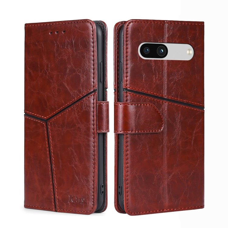 Geometric Stitching Horizontal Flip Leather Phone Case