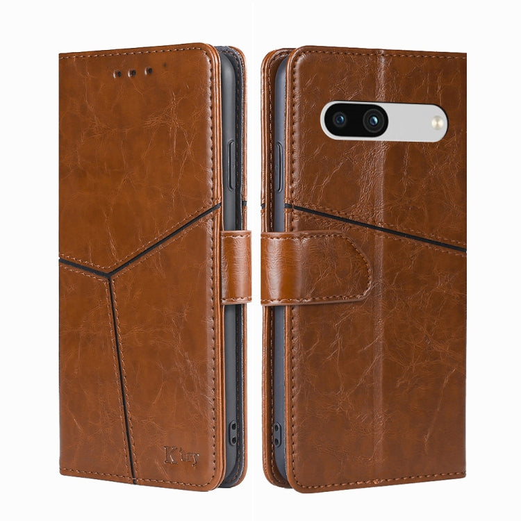 Geometric Stitching Horizontal Flip Leather Phone Case