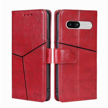 Geometric Stitching Horizontal Flip Leather Phone Case