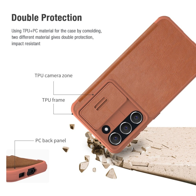 NILLKIN QIN Series Pro Sliding Camera Cover Design Leather Phone Case