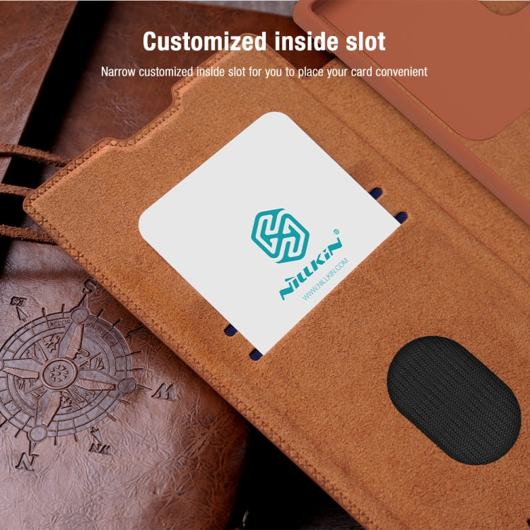 NILLKIN QIN Series Pro Sliding Camera Cover Design Leather Phone Case