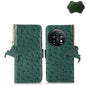 Ostrich Pattern Genuine Leather RFID Phone Case, For OnePlus 11 5G