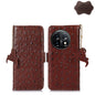 Ostrich Pattern Genuine Leather RFID Phone Case, For OnePlus 11 5G