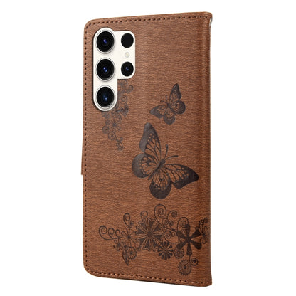 Butterfly Embossed Horizontal Flip Leather Phone Case, For Samsung Galaxy S23 Ultra 5G