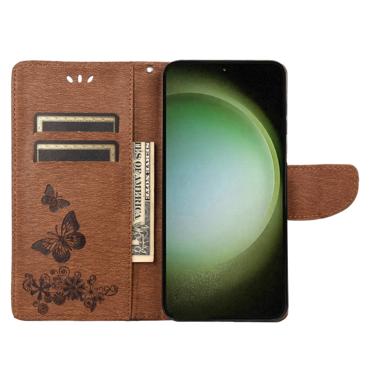 Butterfly Embossed Horizontal Flip Leather Phone Case, For Samsung Galaxy S23 Ultra 5G