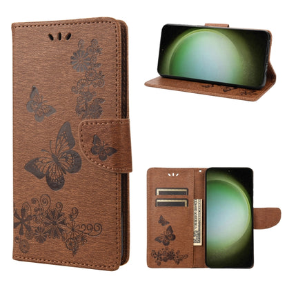 Butterfly Embossed Horizontal Flip Leather Phone Case, For Samsung Galaxy S23 Ultra 5G