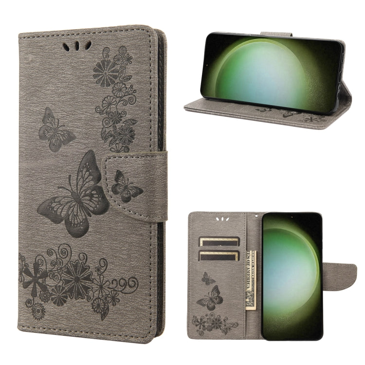 Butterfly Embossed Horizontal Flip Leather Phone Case, For Samsung Galaxy S23 Ultra 5G