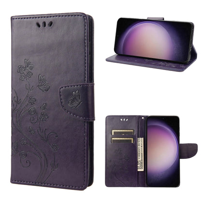 Butterfly Flower Pattern Flip Leather Phone Case, For Google Pixel 7a, For Samsung Galaxy S23 5G, For Samsung Galaxy S23+ 5G
