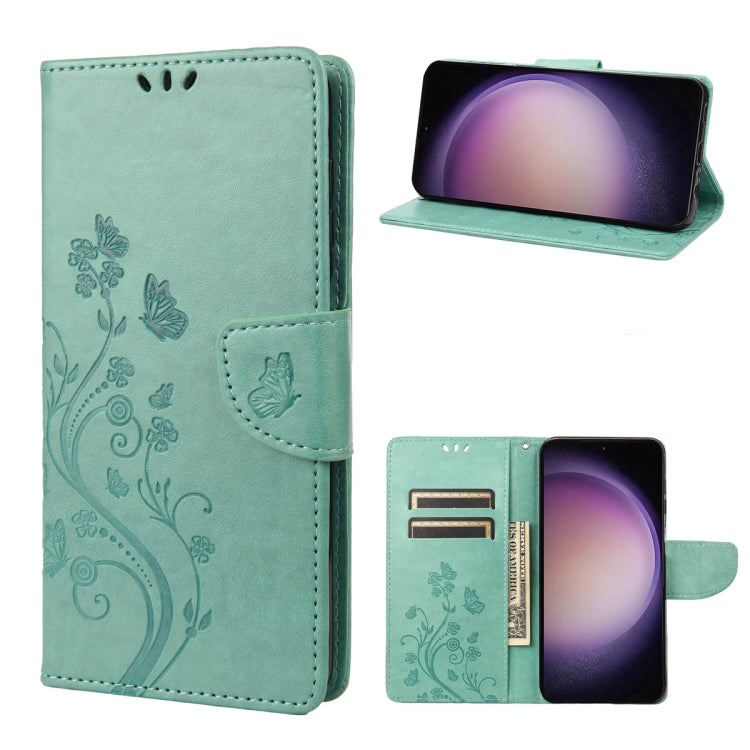 Butterfly Flower Pattern Flip Leather Phone Case, For Google Pixel 7a, For Samsung Galaxy S23 5G, For Samsung Galaxy S23+ 5G
