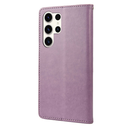 Butterfly Flower Pattern Flip Leather Phone Case, For Samsung Galaxy S23 Ultra 5G