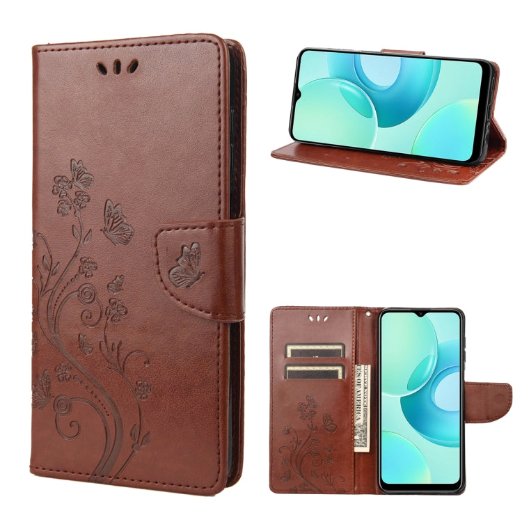 Butterfly Flower Pattern Flip Leather Phone Case, For Samsung Galaxy S23 Ultra 5G
