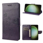 Butterfly Flower Pattern Flip Leather Phone Case, For Samsung Galaxy S23 Ultra 5G