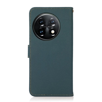 KHAZNEH Custer Texture RFID Genuine Leather Phone Case