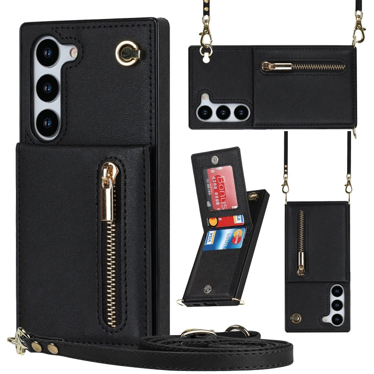 Cross-body Zipper Square TPU+PU Back Cover Case