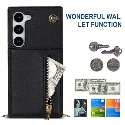 Cross-body Zipper Square TPU+PU Back Cover Case, For Samsung Galaxy S23 5G, For Samsung Galaxy S23+ 5G, For Samsung Galaxy S23 Ultra 5G