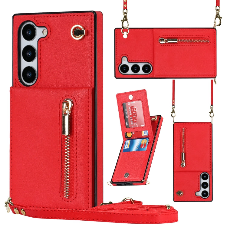 Cross-body Zipper Square TPU+PU Back Cover Case