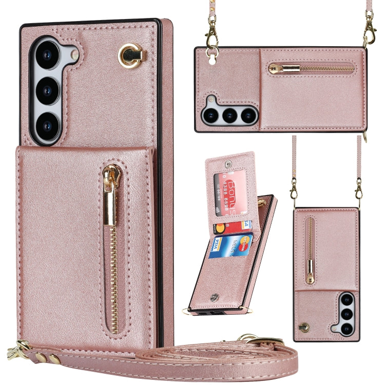 Cross-body Zipper Square TPU+PU Back Cover Case, For Samsung Galaxy S23 5G, For Samsung Galaxy S23+ 5G, For Samsung Galaxy S23 Ultra 5G