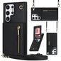 Cross-body Zipper Square TPU+PU Back Cover Case, For Samsung Galaxy S23 5G, For Samsung Galaxy S23+ 5G, For Samsung Galaxy S23 Ultra 5G