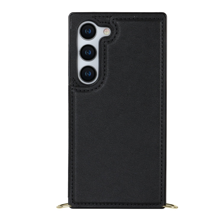 Cross-body Square Double Buckle Flip Card Bag TPU+PU Case, For Samsung Galaxy S23 5G, For Samsung Galaxy S23+ 5G, For Samsung Galaxy S23 Ultra 5G