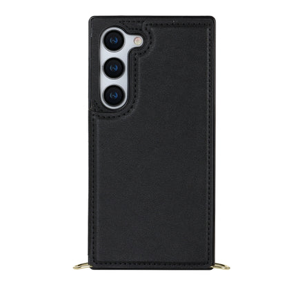 Cross-body Square Double Buckle Flip Card Bag TPU+PU Case, For Samsung Galaxy S23 5G, For Samsung Galaxy S23+ 5G, For Samsung Galaxy S23 Ultra 5G