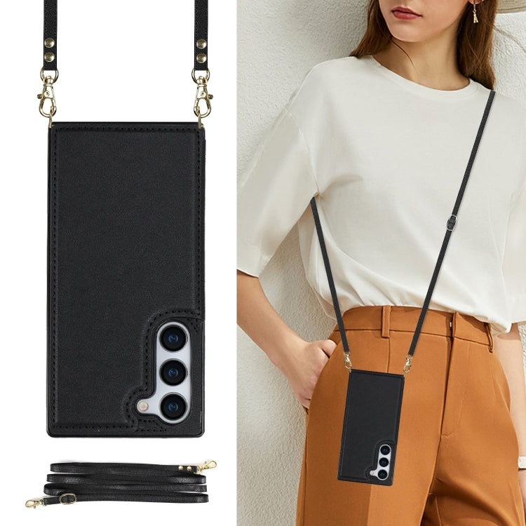 Cross-body Square Double Buckle Flip Card Bag TPU+PU Case, For Samsung Galaxy S23 5G, For Samsung Galaxy S23+ 5G, For Samsung Galaxy S23 Ultra 5G