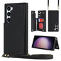 Cross-body Square Double Buckle Flip Card Bag TPU+PU Case, For Samsung Galaxy S23 5G, For Samsung Galaxy S23+ 5G, For Samsung Galaxy S23 Ultra 5G