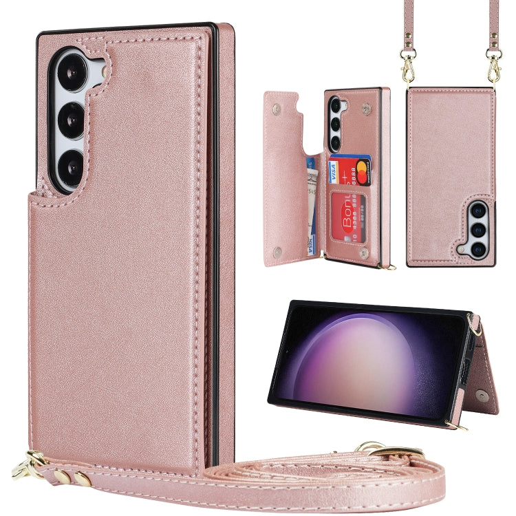 Cross-body Square Double Buckle Flip Card Bag TPU+PU Case, For Samsung Galaxy S23 5G, For Samsung Galaxy S23+ 5G, For Samsung Galaxy S23 Ultra 5G