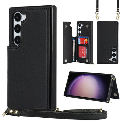 Cross-body Square Double Buckle Flip Card Bag TPU+PU Case, For Samsung Galaxy S23 5G, For Samsung Galaxy S23+ 5G, For Samsung Galaxy S23 Ultra 5G